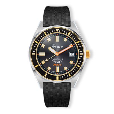 Squale Matic S Two-Tone Mosaic Rubber Otomatik Erkek Kol Saatii