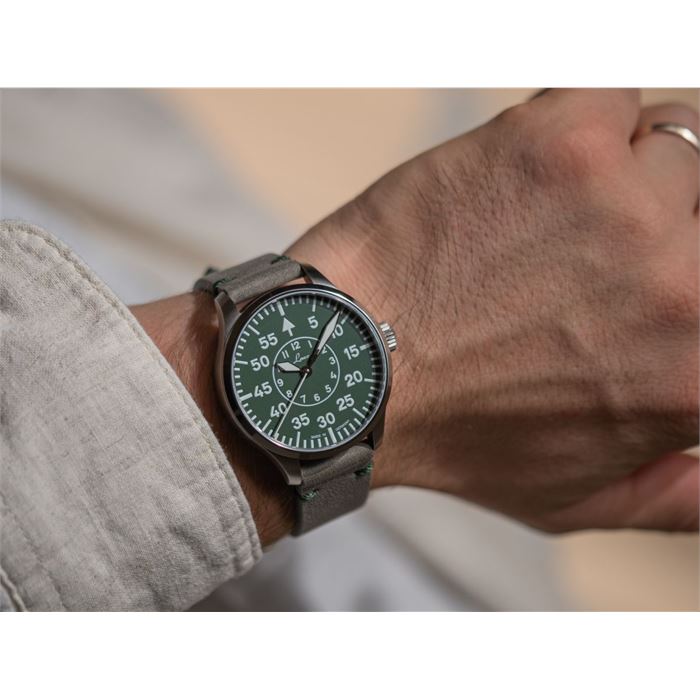 Laco Pilot Watches Basic Aachen Grün 39mm 862190 Otomatik Erkek