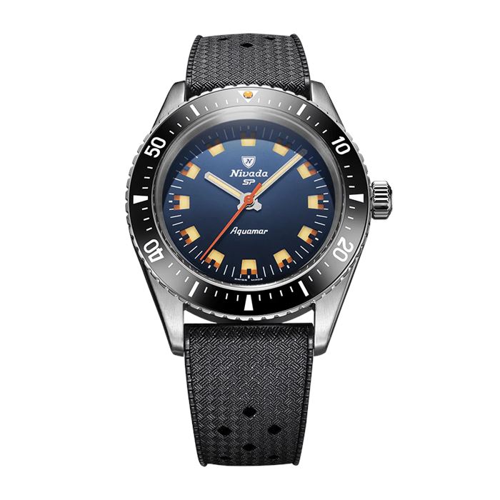 ニ*ウ様 Aqua Chrono Sepia 1994年 Nivada Grenchen Aquamar Blue 32074A01 Otomatik Erkek Kol Saati