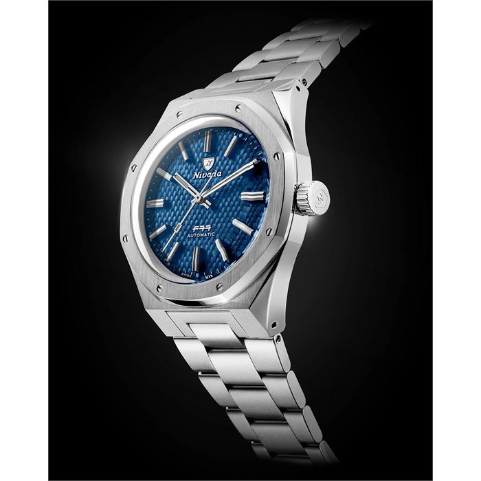 Nivada Grenchen F77 Blue 41mm 68041A77B Otomatik Erkek Kol Saati