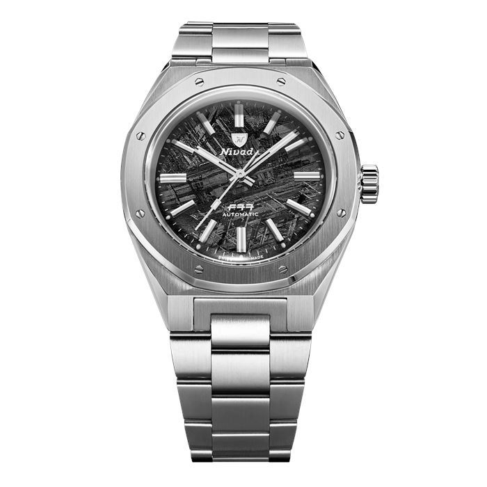 メルナ Nivada Grenchen F77 Stainless Steel Meteorite 41mm 68041A77C