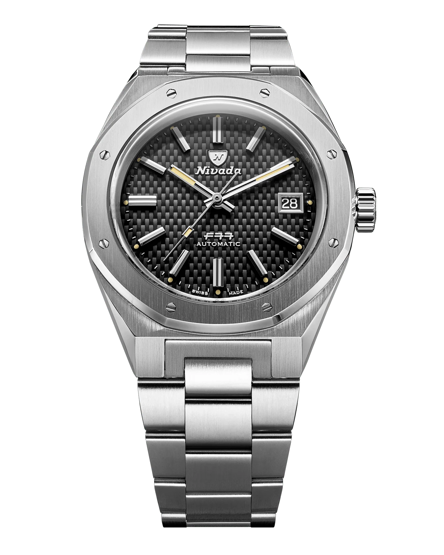 aa-chan★ Nivada Grenchen F77 Black 41mm 69041A77A Otomatik Erkek Kol Saati