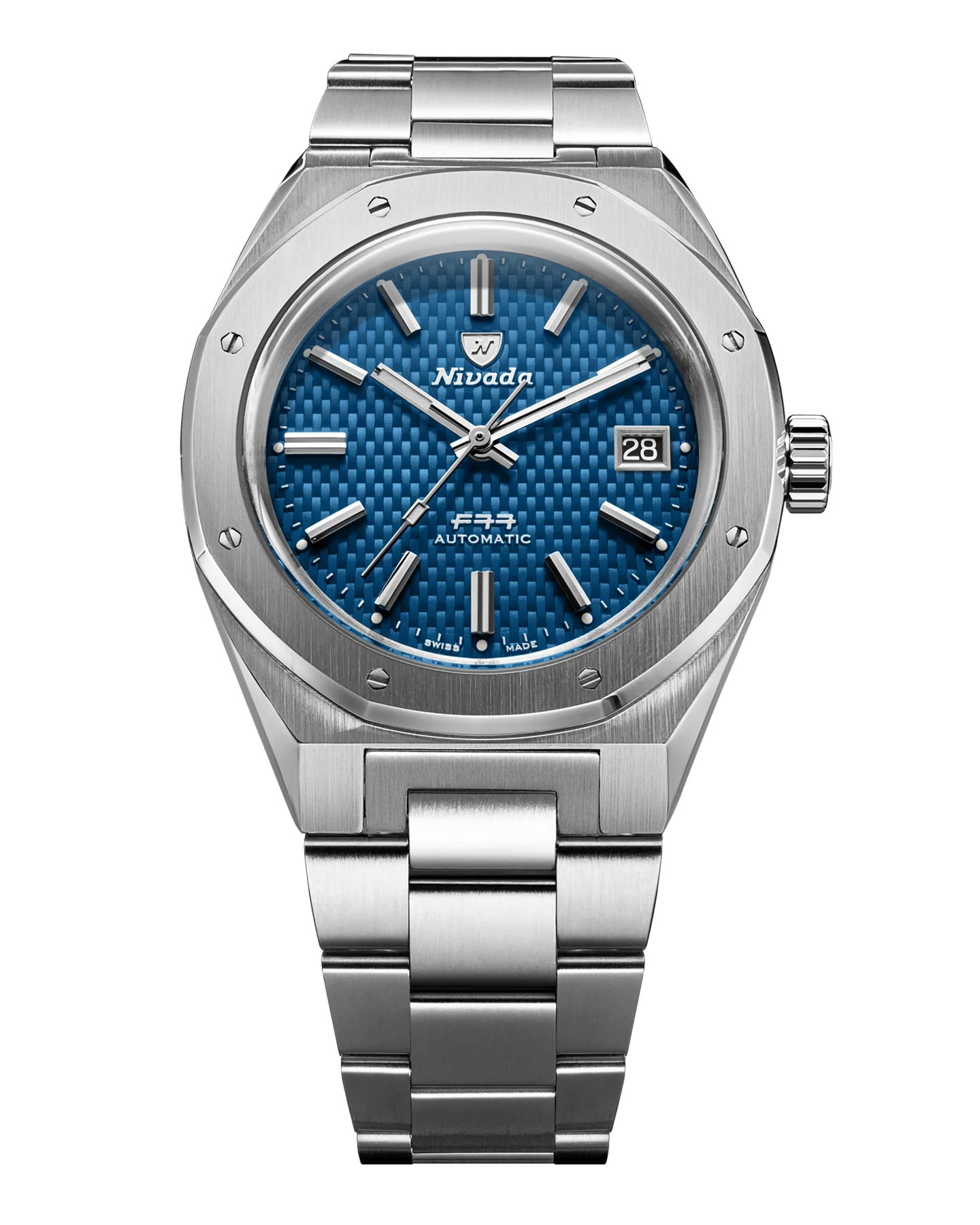 空 Nivada Grenchen F77 Blue 69001A77 Otomatik Erkek Kol Saati - Abt Saat