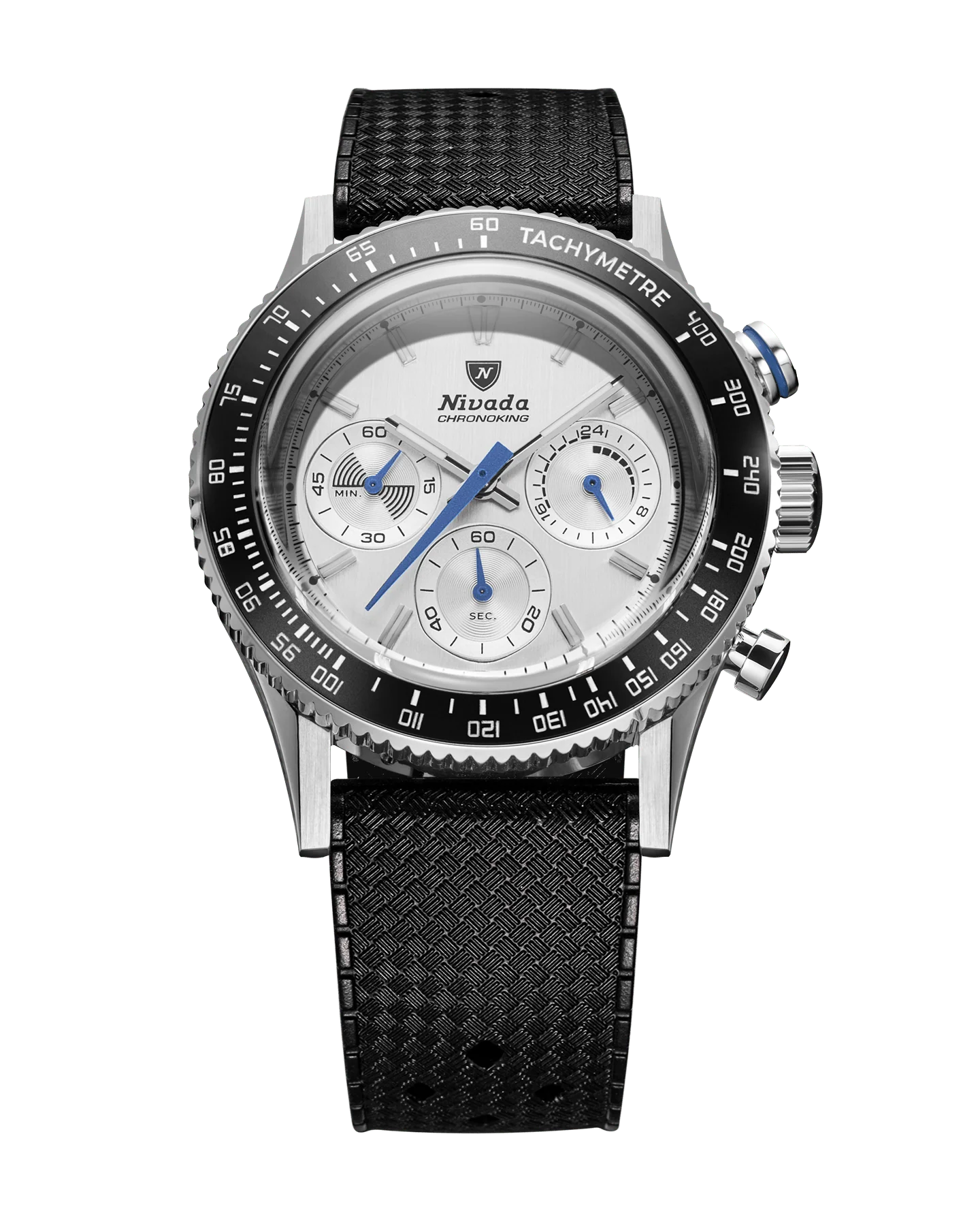 ★niconico★ Nivada Grenchen Chronoking Meca-Quartz Racing Grey Erkek Kol Saati