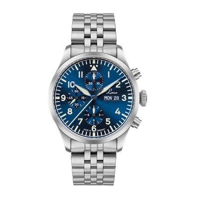 Laco Chronograph Kiel.2.MB Blau [Top Grade/Decorated/Laco Rotor + English Days] Otomatik Kronograf Erkek Kol Saati