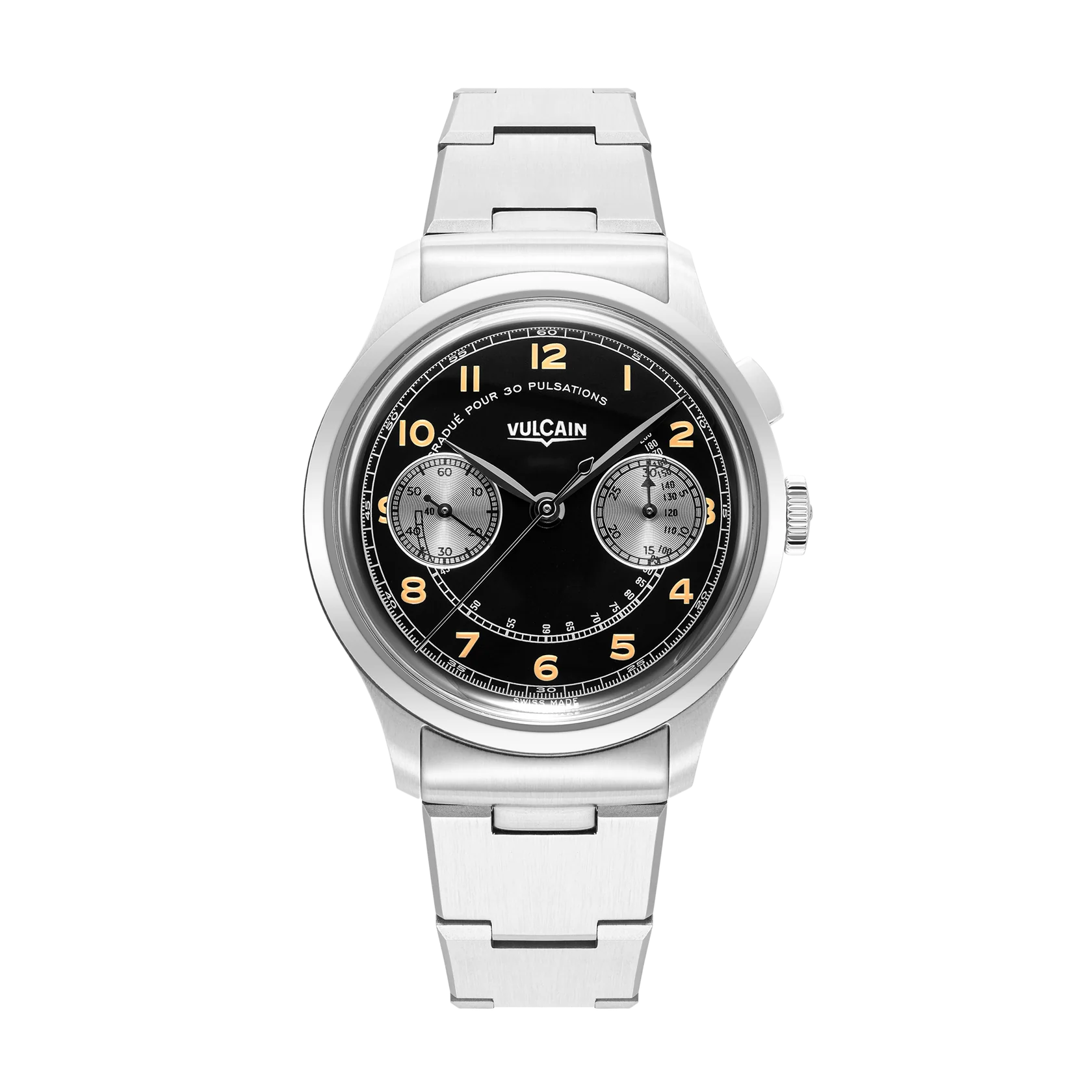Vulcain Monopusher Heritage Black & White Chronograph Mekanik