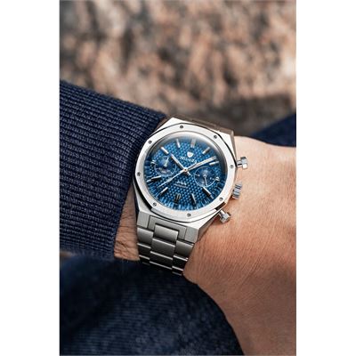 Nivada Grenchen F77 Chrono Mecaquartz Blue 68000Q77 Erkek Kol
