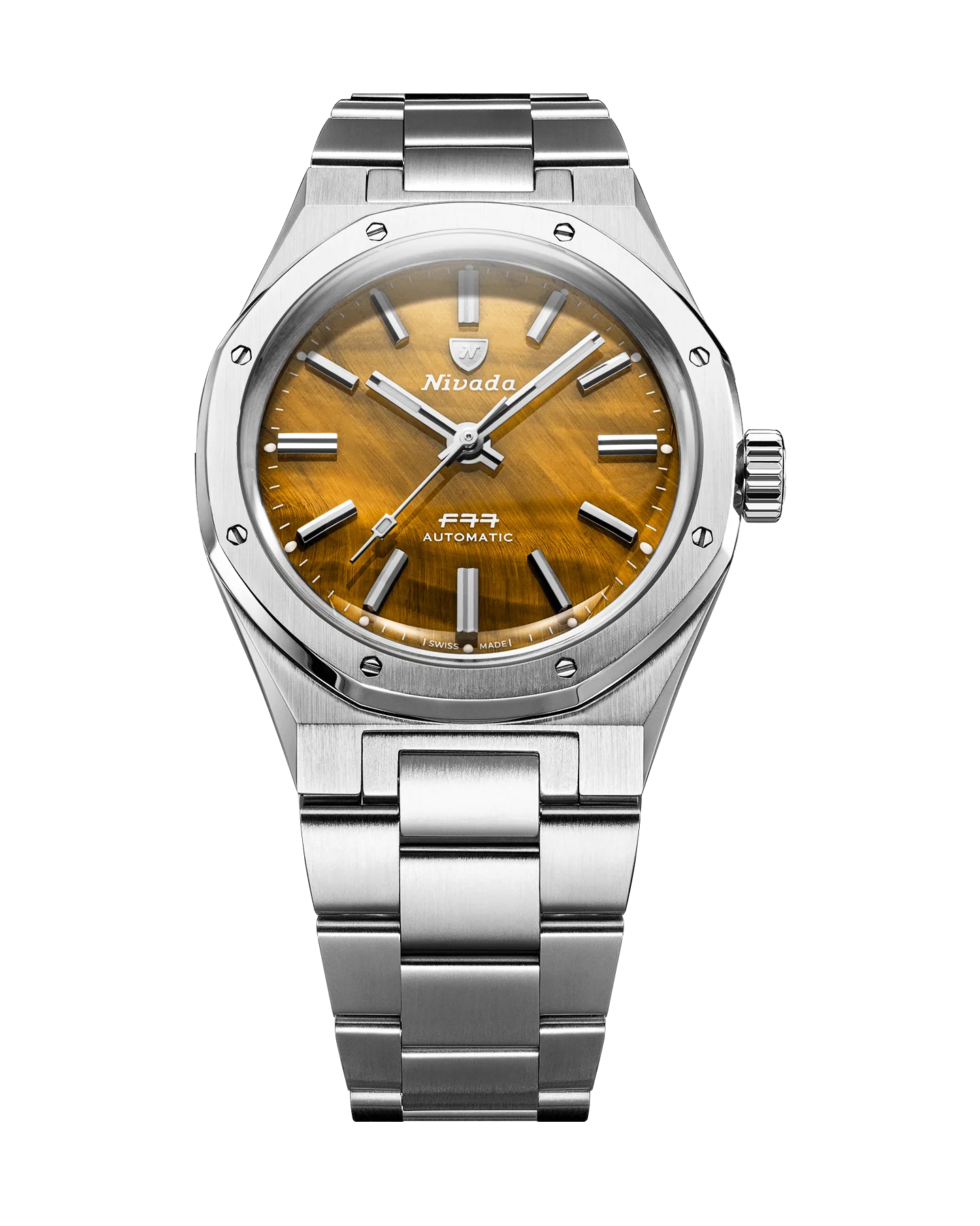 Nivada Grenchen F77 Tiger Eye Mark 1 68032A77 Otomatik Erkek Kol