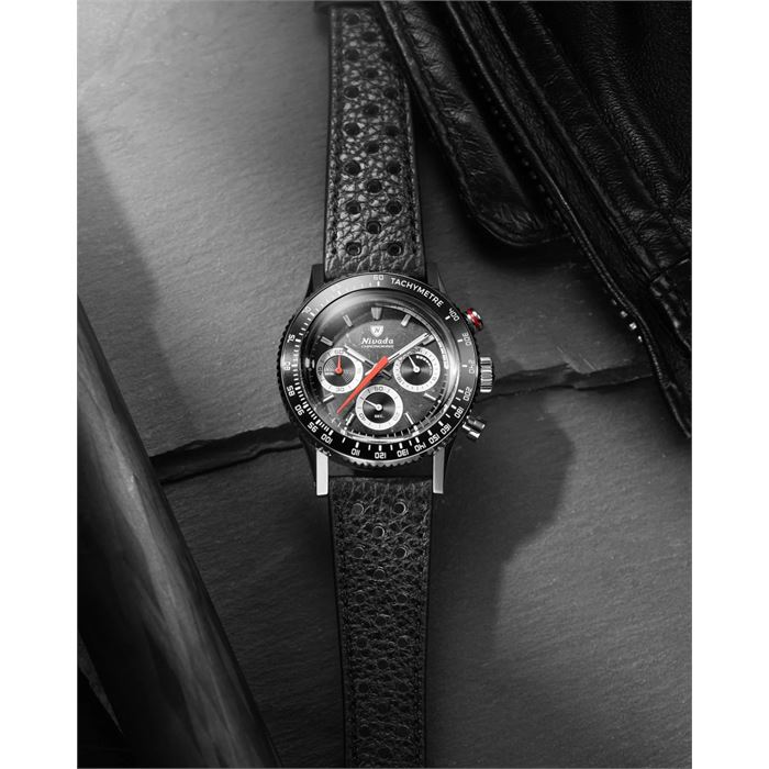 ●NEIGHBORHOOD WATCH Nivada Grenchen Datomaster Black 88008Q33 MecaQuartz Limitli