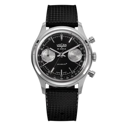 Vulcain Chronograph 70's Black & Silver 640109A00.BAR200 Mekanik Kronograf Erkek Kol Saati