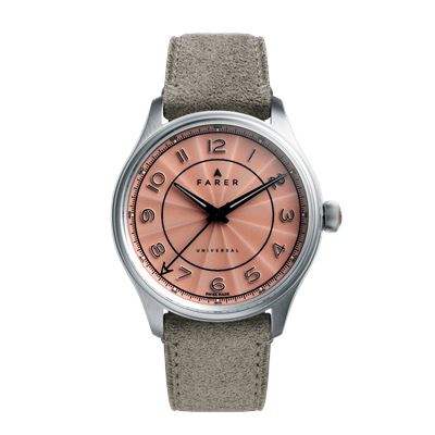 Farer Three Hand Series III Aurora (Gri Süet Deri Kayış) Otomatik Erkek Kol Saati