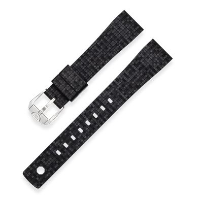Squale Siyah Mozaik Silikon Kayış - 19 mm