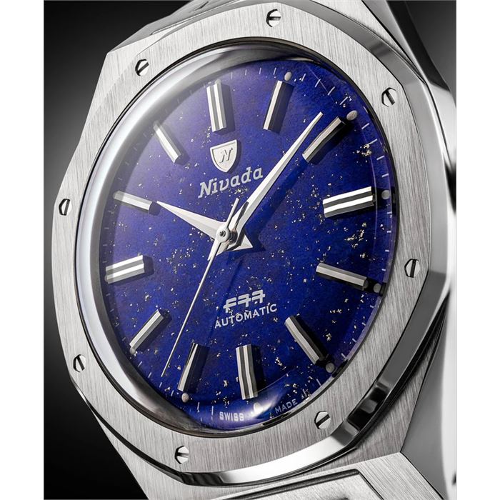 Nivada Grenchen F77 Lapis Lazuli MK2 38mm 68048A77 Otomatik Erkek