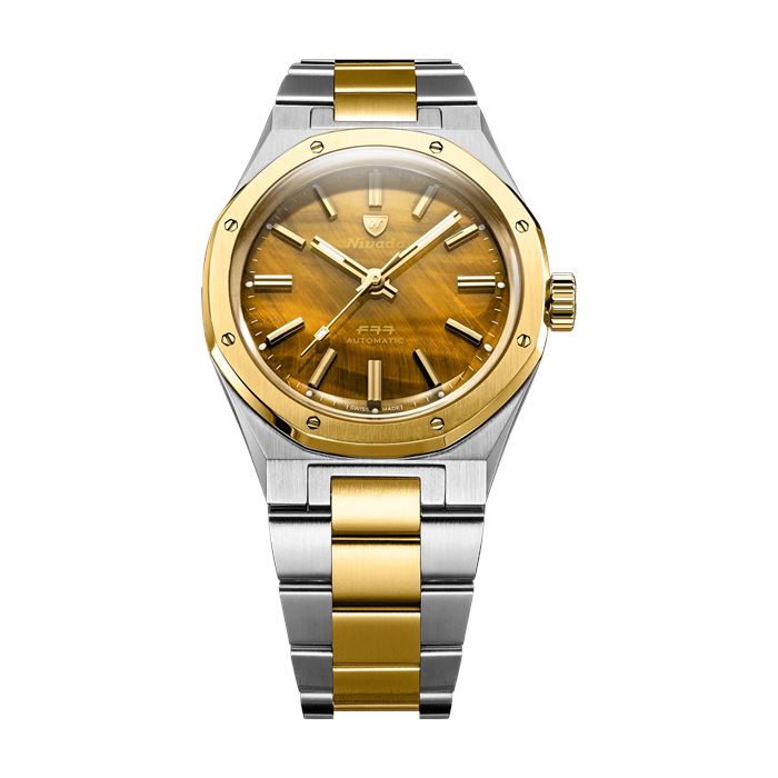【ナメ吉】 Nivada Grenchen F77 Tiger Eye Bicolor Mark 1 68033A77 Limitli
