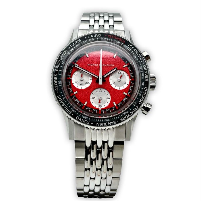 Nivada Grenchen Chronoking Abt Saat Limited Edition 87047Q04 Meca