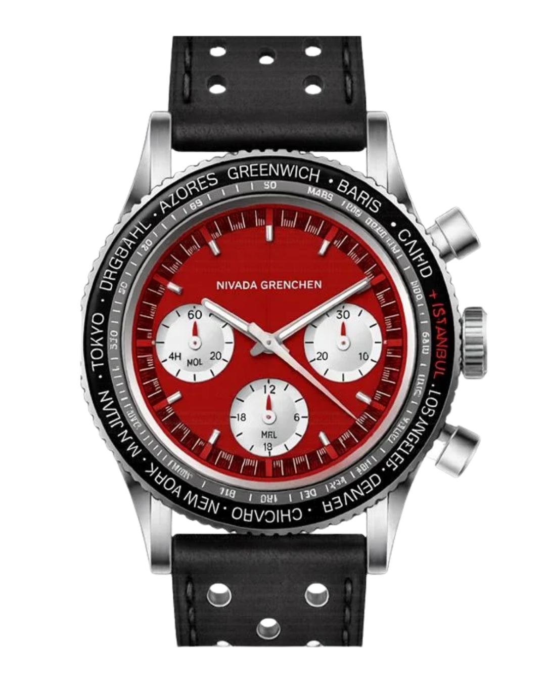 Nivada Grenchen Chronoking Abt Saat Limited Edition 87047Q10 Meca