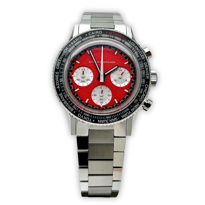 Nivada Grenchen Chronoking Abt Saat Limited Edition 87047Q20 Meca