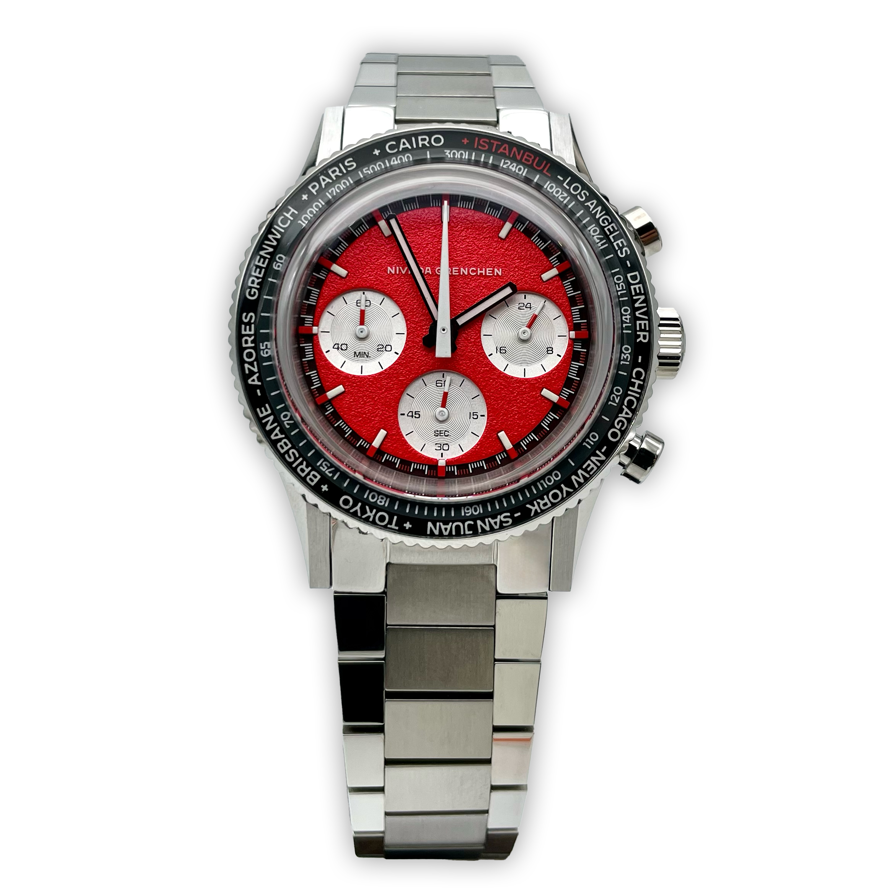 Nivada Grenchen Chronoking Abt Saat Limited Edition 87047Q20 Meca