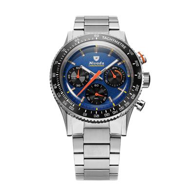 Nivada Grenchen Chronoking Meca Quartz Racing Blue 87050Q20 Erkek Kol Saati