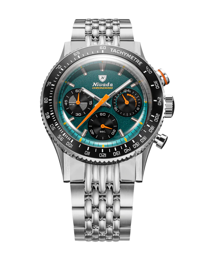 コンビニウォーズ Nivada Grenchen Chronoking Meca Quartz Racing Green 87051Q04 Erkek