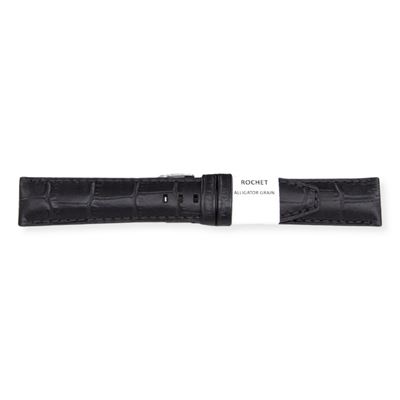 Rochet 5590791 Siyah Deri Kayış - 20mm
