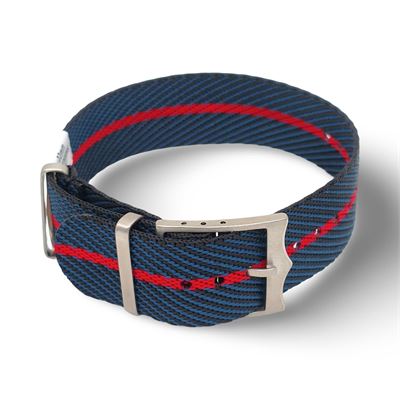 Rochet 8912206ST05 Lacivert/Kırmızı Su Geçirmez Nato Kayış - 22mm