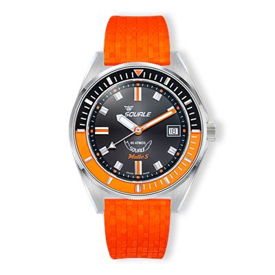 Squale Matic S Orange Mosaic Rubber MATICBKOBK.MROR Otomatik Erkek Kol Saati