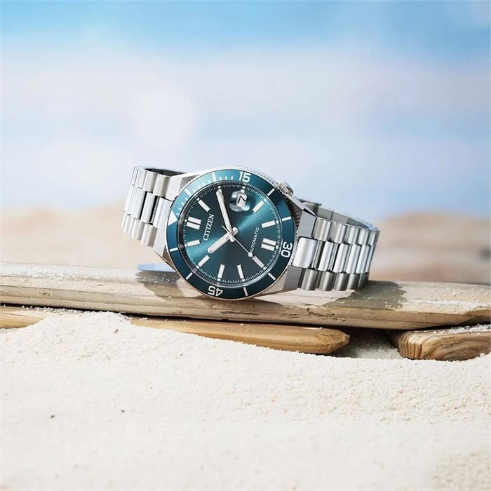 【希少】オーシャンズ10周年記念ボトル　YUZA セット販売 Citizen Tsuyosa Shore Ice Blue NJ0231-56L Otomatik Erkek Kol Saati