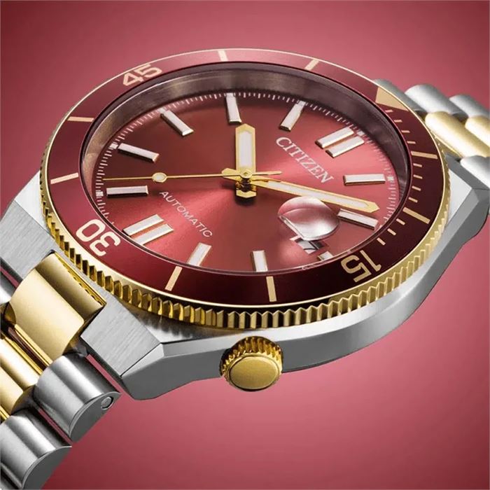Citizen Tsuyosa Shore Coral Red NJ0234-58X Otomatik Erkek Kol
