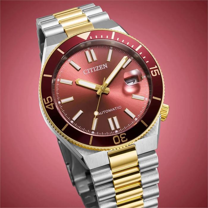 Citizen Tsuyosa Shore Coral Red NJ0234-58X Otomatik Erkek Kol