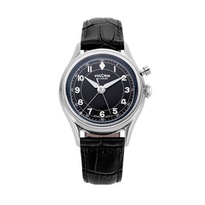 Vulcain Cricket Classique 36 mm Black - White/Blue Sapphire Caseback Mekanik Alarm Erkek Kol Saati