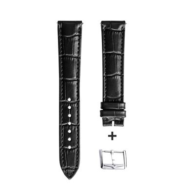 Vulcain BSN301 Siyah Karbon Deri Kayış - 18 mm