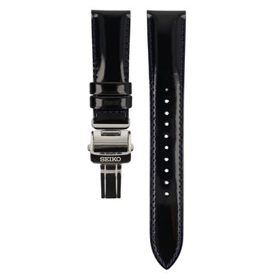 Seiko Cocktail Time Kelebek Klipsli Siyah Deri Kordon - 20mm