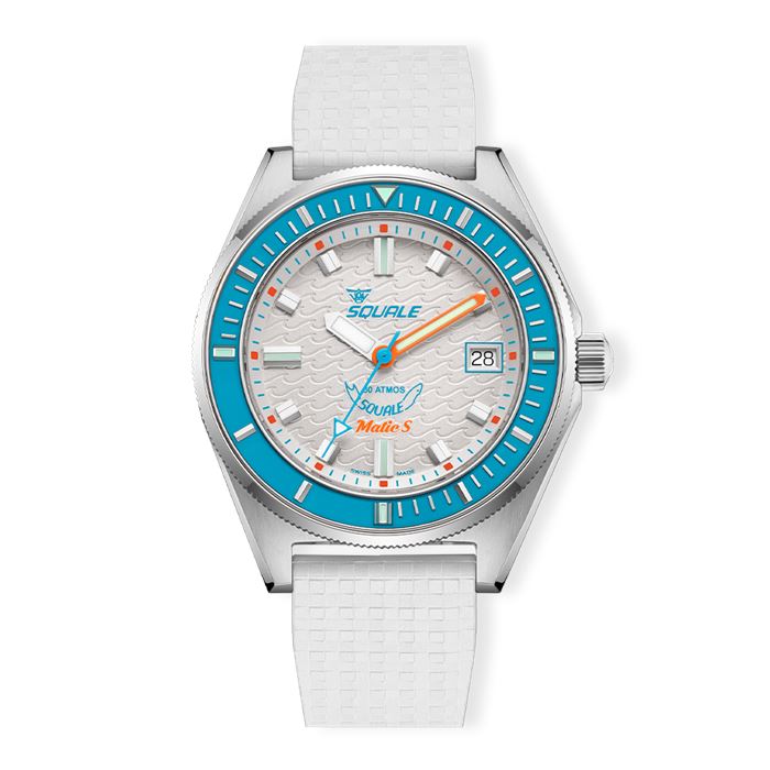 Squale Matic S White Mosaic Rubber Otomatik Erkek Kol Saati - Abt Saat