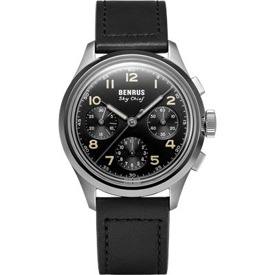 Benrus Sky Chief SC-SS-B-036-01 Otomatik Kronograf Erkek Kol Saati