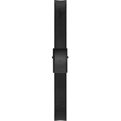 Sinn U1 Tegiment Siyah Tokalı Siyah Silikon Kayış - 22 mm