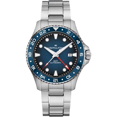 Hamilton H82535140 Khaki Navy Scuba GMT 43 mm Otomatik Erkek Kol Saati