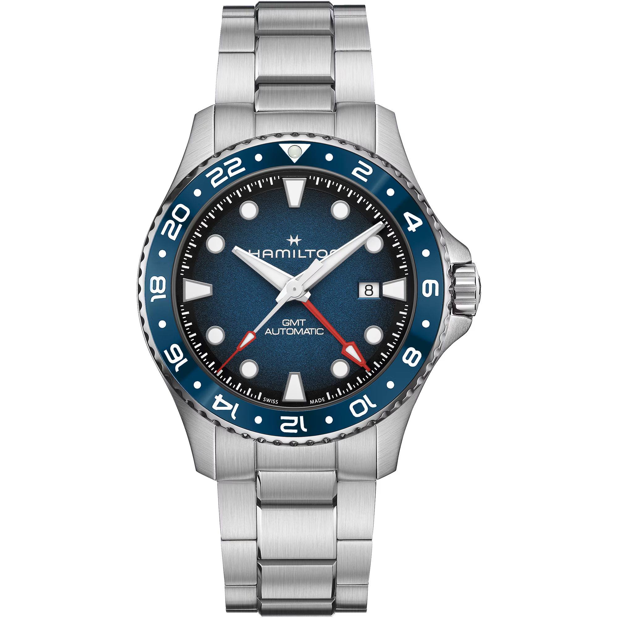 Hamilton H82535140 Khaki Navy Scuba GMT 43 mm Otomatik Erkek Kol