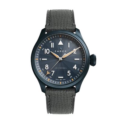 Farer Pilot Series II Curtis (Gri Deri Kayış) Otomatik Erkek Kol Saati