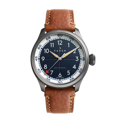 Farer Pilot Series II Hevlet (Kahverengi Deri Kayış) Otomatik Erkek Kol Saati