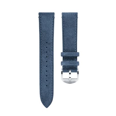 Farer Mavi Süet Deri Kayış - 20mm