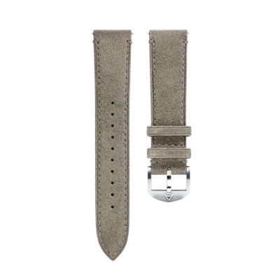 Farer Gri Süet Deri Kayış - 20mm