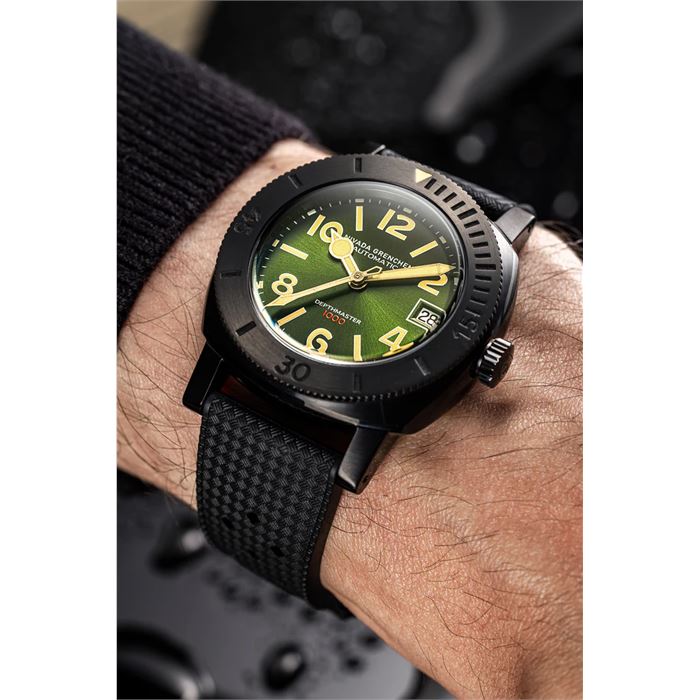 Nivada Grenchen Depthmaster Numerals Black & Green 14135A01