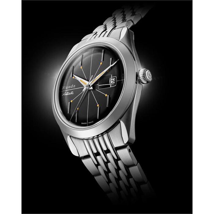 Nivada Grenchen Antartic Spider Black 32072A04 Otomatik Erkek Kol