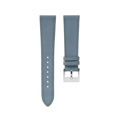 Delugs Nubuck Slim Mavi Deri Kayış - 20 mm