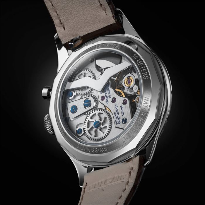 Vulcain Cricket President 36mm Pistachio Green Sapphire Caseback