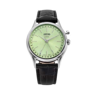 Vulcain Cricket President 36mm Pistachio Green Sapphire Caseback Limitli Üretim Mekanik Alarm Erkek Kol Saati