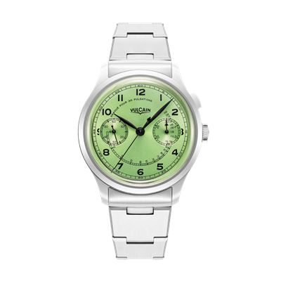 Vulcain Monopusher Heritage Green Chronograph Mekanik Erkek Kol Saati