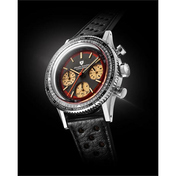 土日限定！kiunaMiniArcHoopPiercedEarring Nivada Grenchen Chronoking Meca Quartz Racing Amber 87055Q10 Erkek
