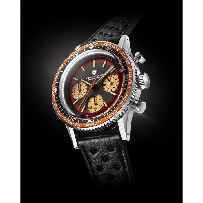 Nivada Grenchen Chronoking Meca Quartz Racing Amber 87055Q10 Erkek